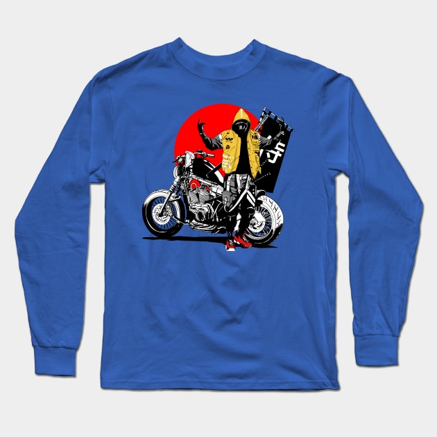 red neo samurai Long Sleeve T-Shirt by Titiartist 